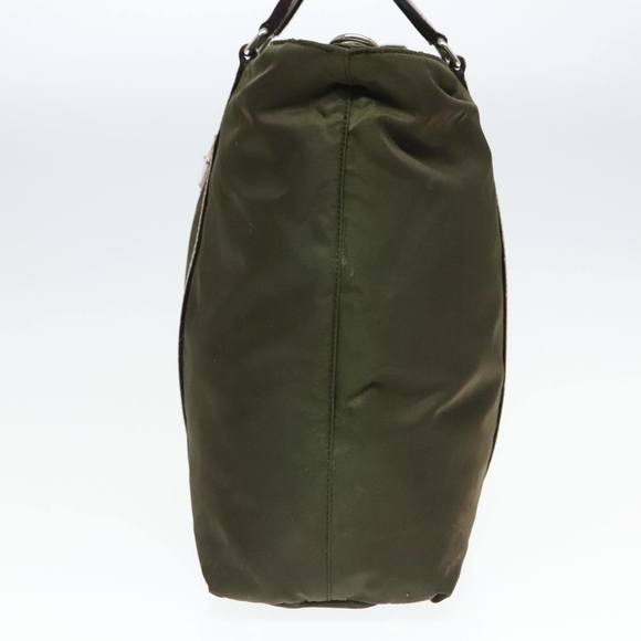 PRADA Hand Bag Nylon 2way Khaki Auth 93872 - Picture 4 of 16